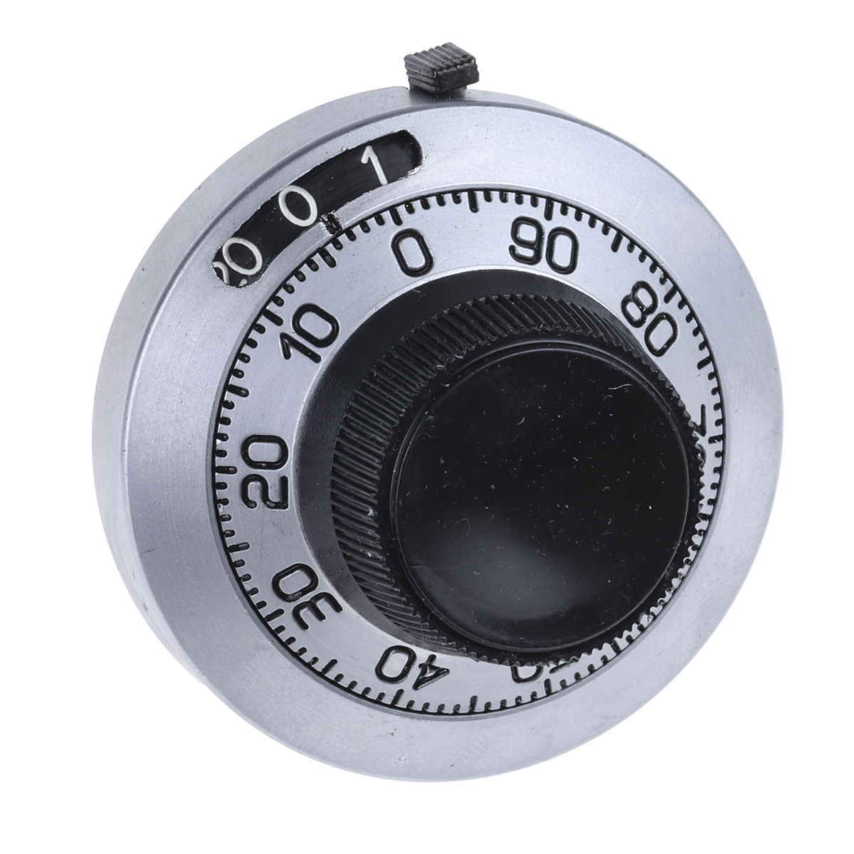 Vishay 46mm Chrome Potentiometer Knob for 6.35mm Shaft Splined, 25A11B10