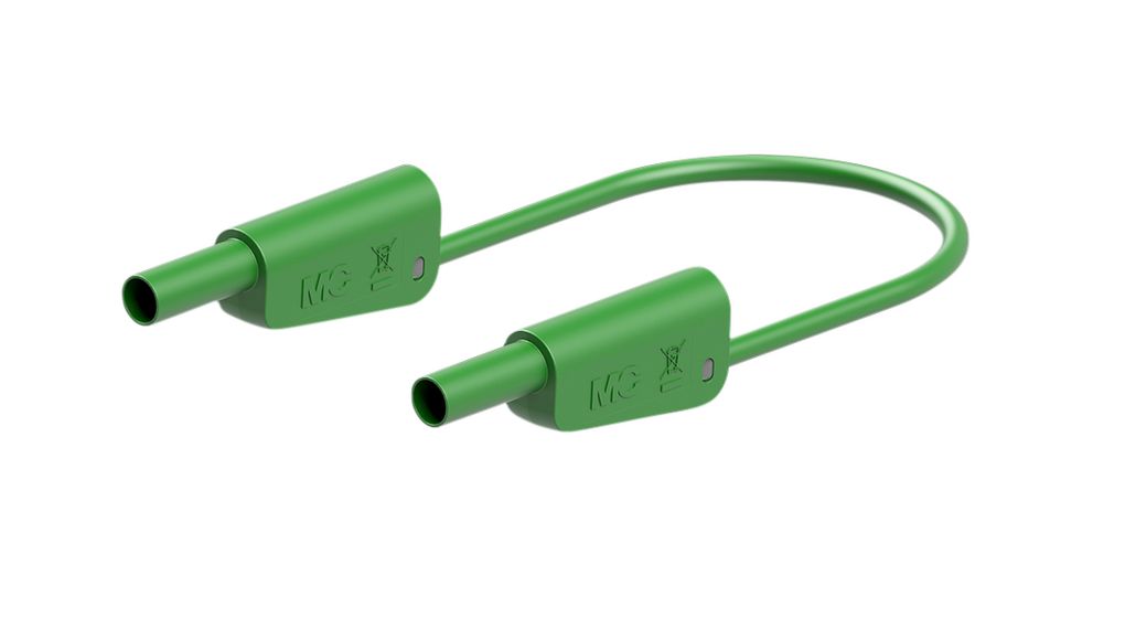 Staubli Test lead, 32A, 600 → 1000V, Green, 150cm Lead Length