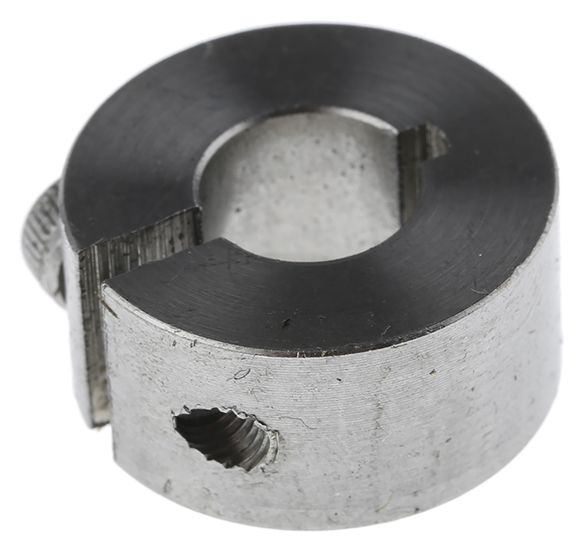 Huco Shaft Collar, One Piece, Clamp Screw, Bore 8mm, OD 18mm, W 9mm, Stainless Steel