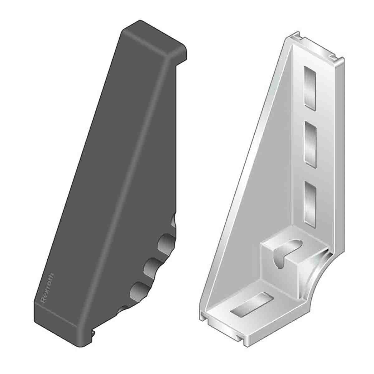 Bosch Rexroth Angular Cover Cap, Connecting Component, Strut Profile 45 mm, Groove Size 10mm