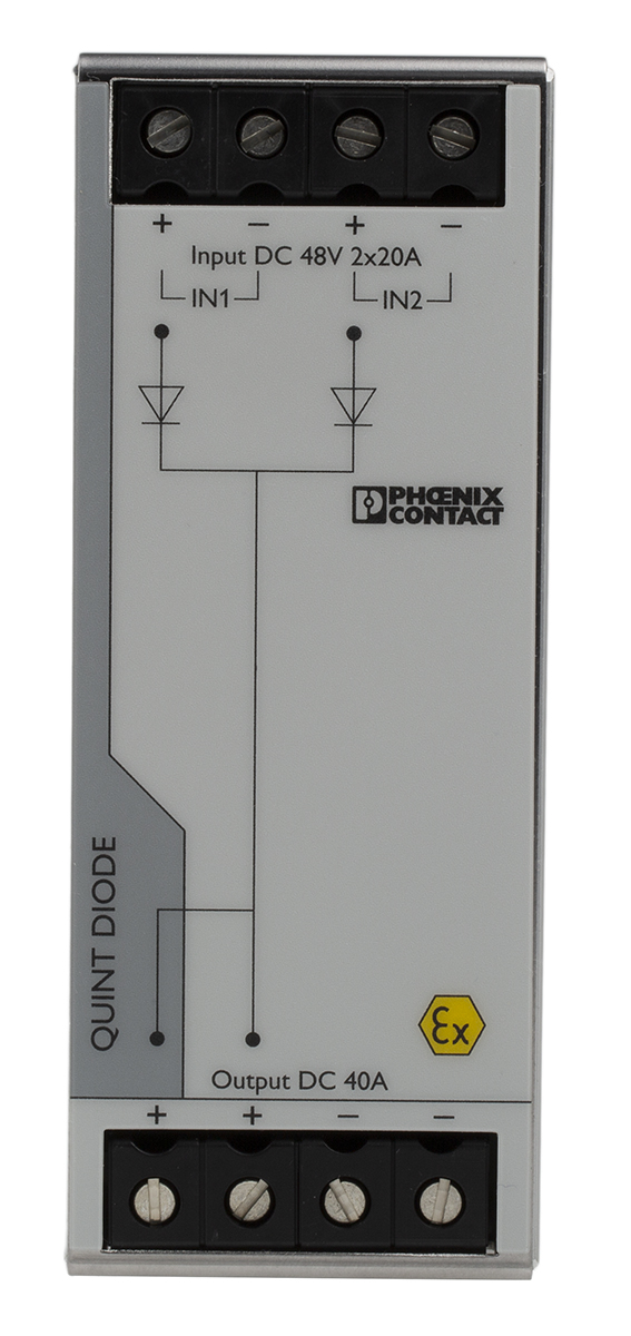 Phoenix Contact DIN Rail Diode Module, QUINT4-DIODE/48DC/2X20/1X40 Series