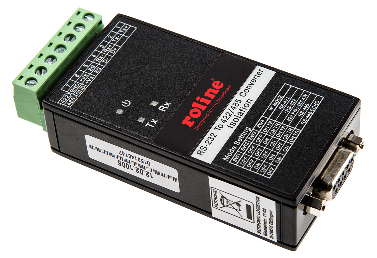 Roline RS232, RS422, RS485 D Sub 9 Pin Terminal Block Interface Converter