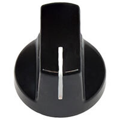 Vishay 19mm Black Potentiometer Knob for 1/4in Shaft Screw Fix, ACCKPP1915NLP14