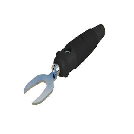 Hirschmann Test & Measurement KB 2 Insulated Fork Terminal 16AWG, 7.1mm Stud Size PVC, Green