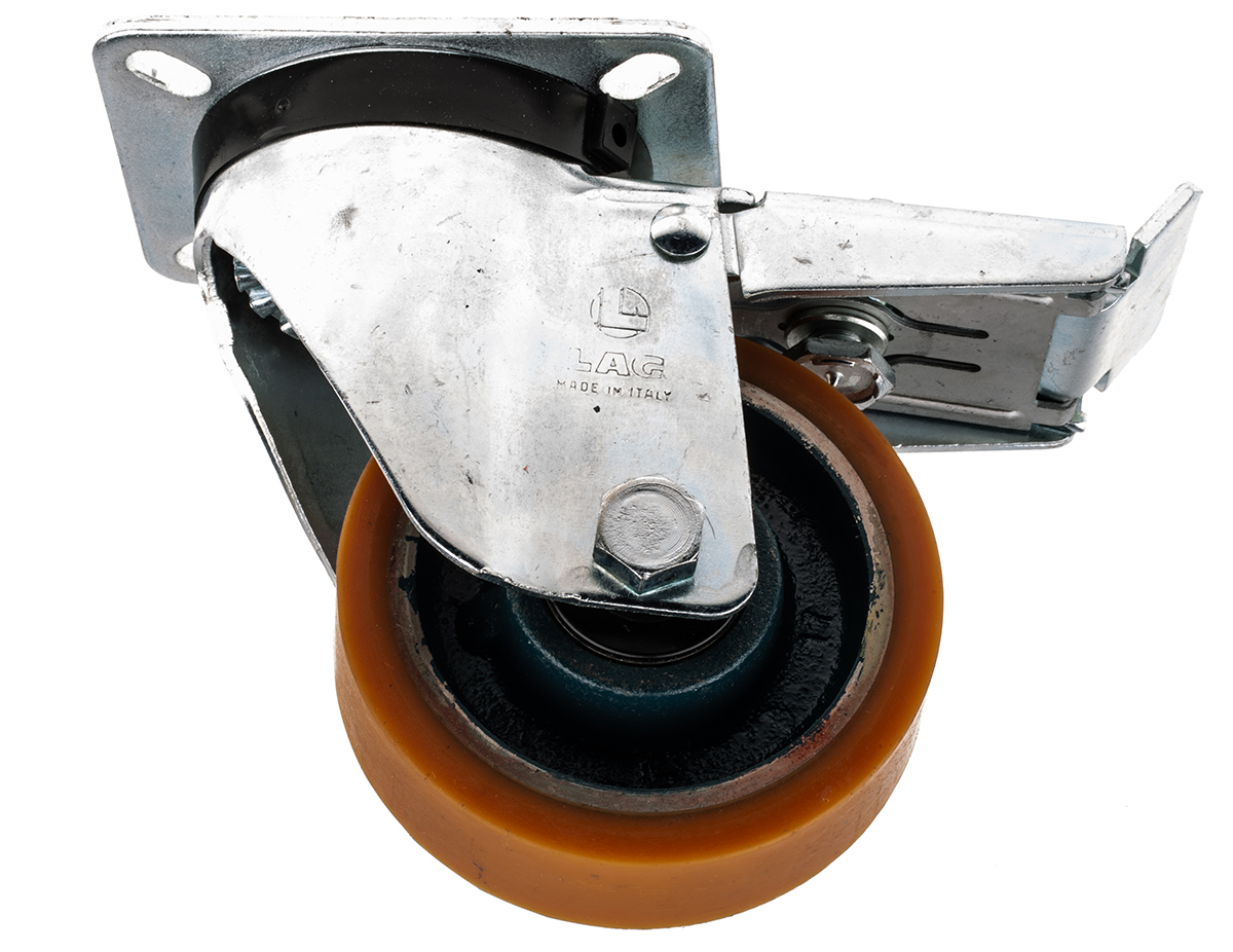 LAG Braked Swivel Castor Wheel, 300kg Capacity, 100mm Wheel
