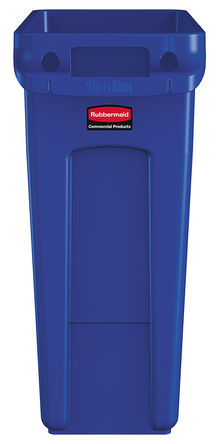Rubbermaid Commercial Products Slim Jim 61L Blue Plastic Waste Bin