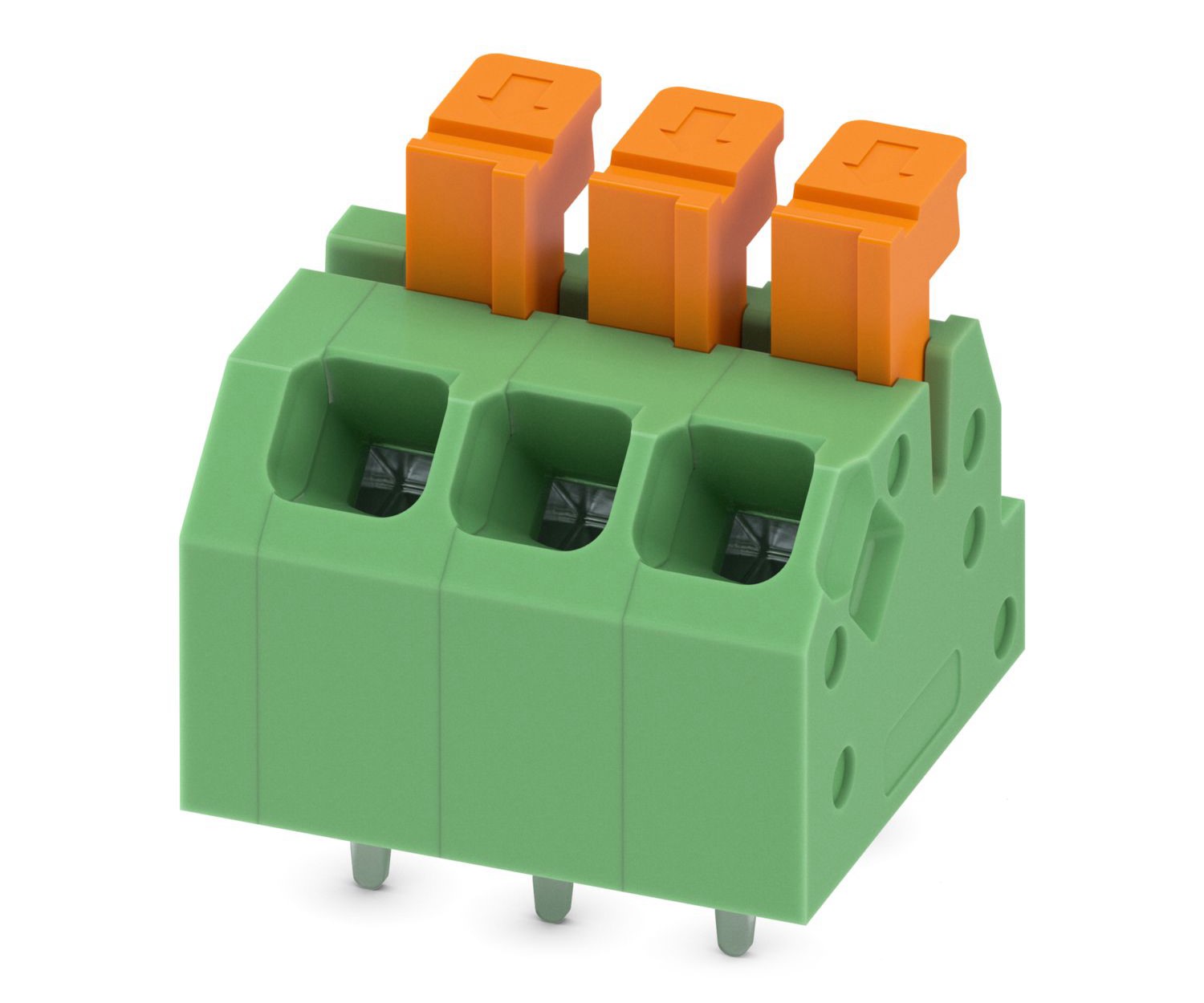 Phoenix Contact SPTAF 1/ 3-3.5-LL Series PCB Terminal Block, 3-Contact, 3.5mm Pitch, Through Hole Mount, 2-Row