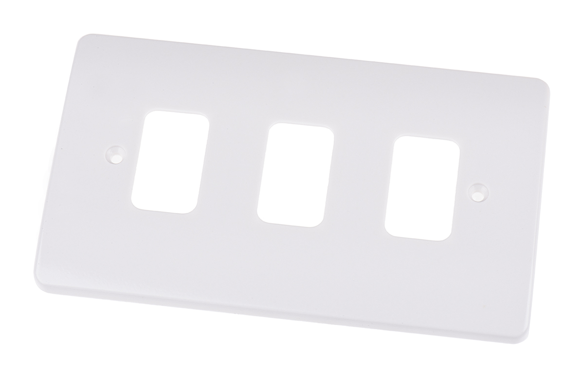 MK Electric White 3 Gang Light Switch Cover