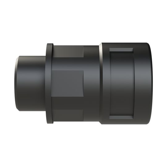 Straight, Conduit Fitting, 17mm Nominal Size, M20, Polyamide 6, Black