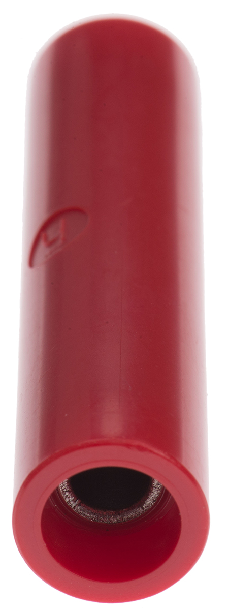 Hirschmann Red, Female Test Connector Adapter With Brass contacts and Nickel Plated - Socket Size: 4mm