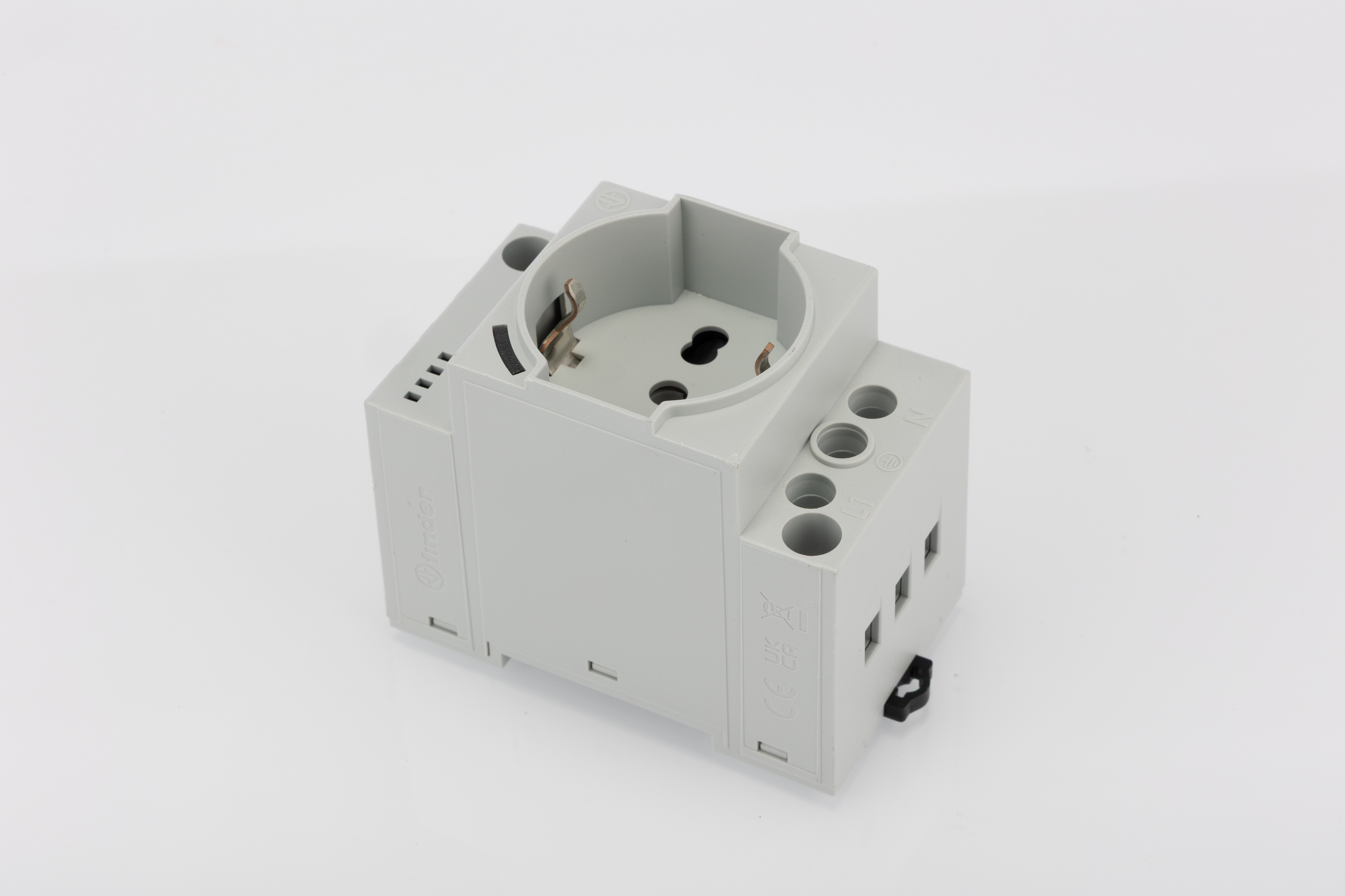 Finder Grey Power Socket, 16A