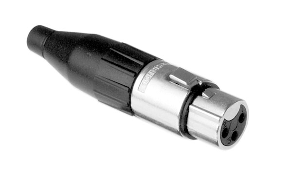 Amphenol Industrial Cable Mount XLR Connector, Female, IP40, 133 V, 3 Way, Gold over Nickel Plating