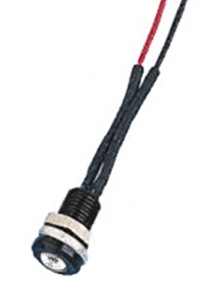 Oxley White Panel Mount Indicator, 3.6V, 6.4mm Mounting Hole Size, Lead Wires Termination, IP66