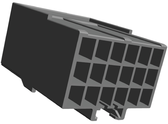 TE Connectivity, AMP Universal Power Female Connector Housing, 3.96mm Pitch, 9 Way, 3 Row