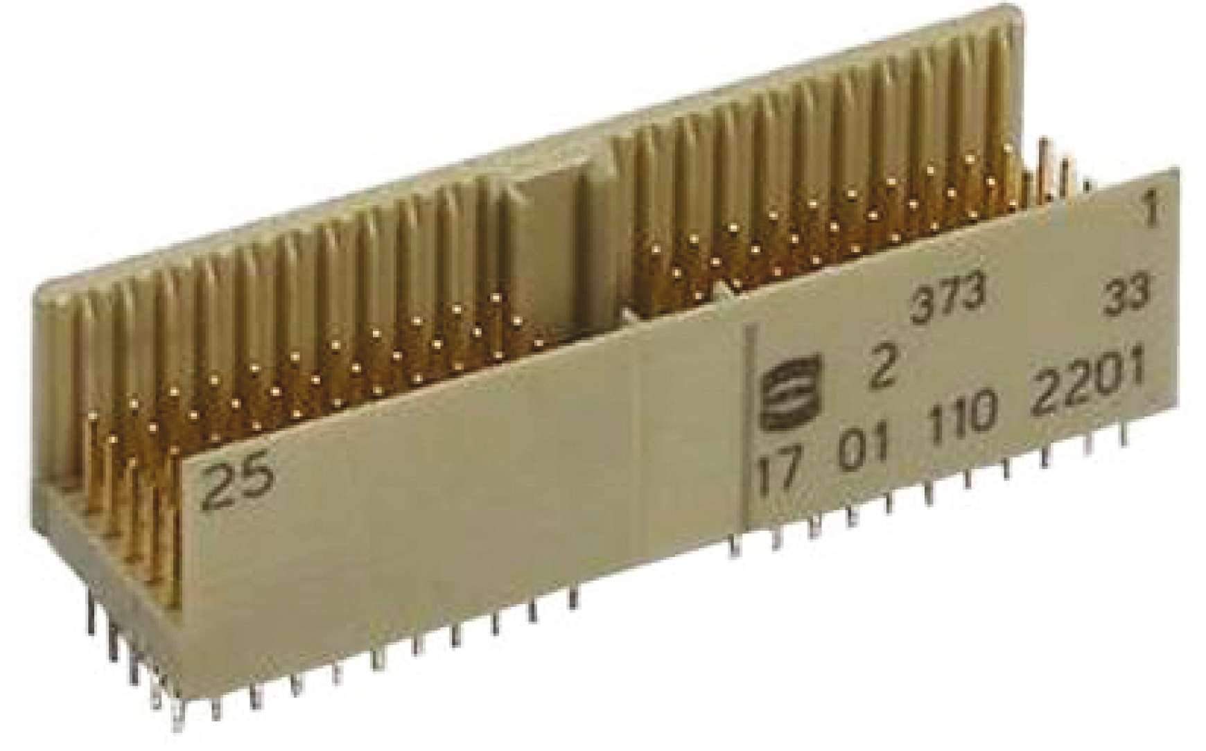 HARTING, har-bus HM 2mm Pitch Hard Metric Type A/B Backplane Connector, Male, Straight, 25 Column, 7 Row, 169 Way