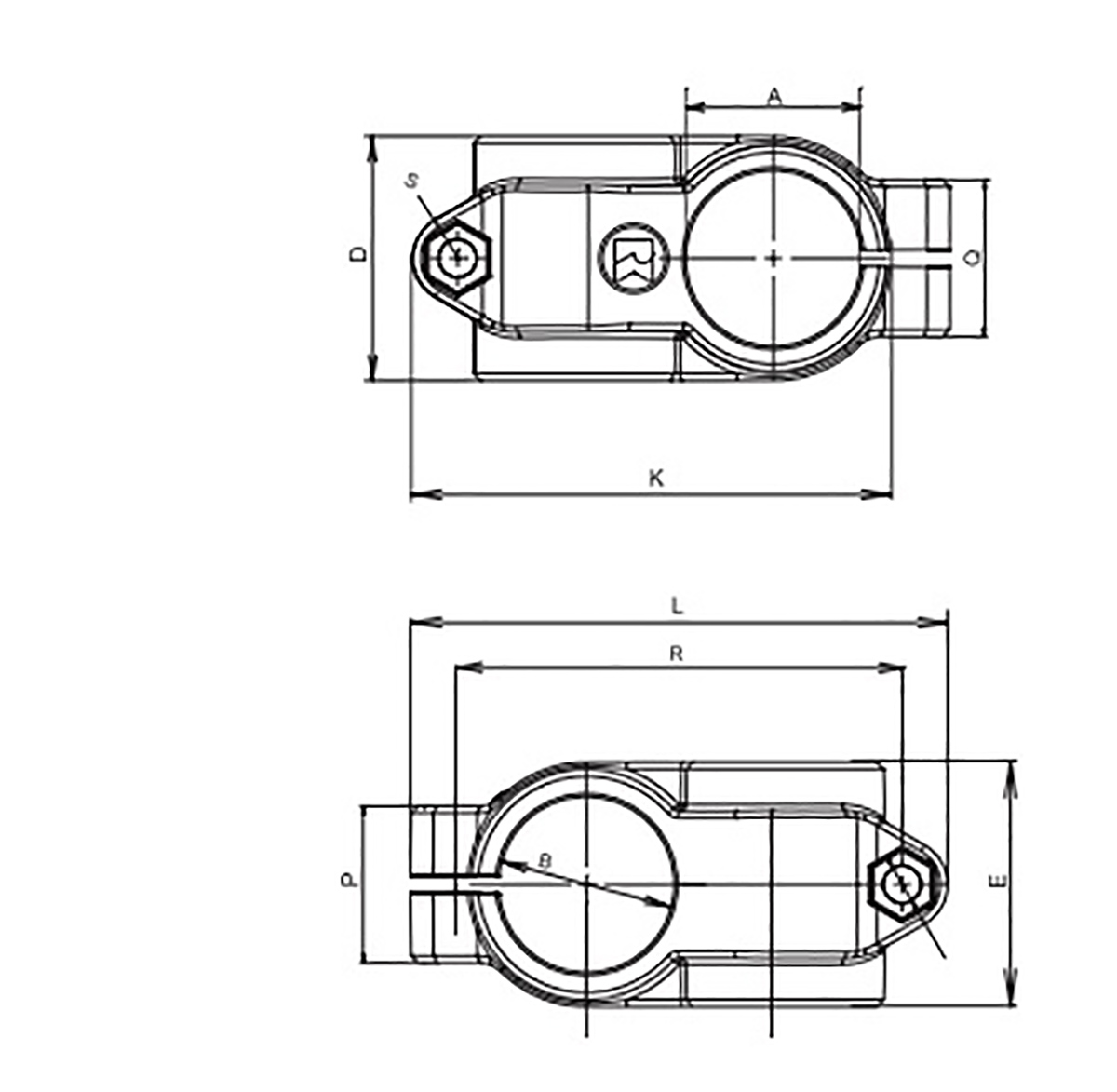 Rose+Krieger Cross Clamp, Connecting Component, Strut Profile 14 mm