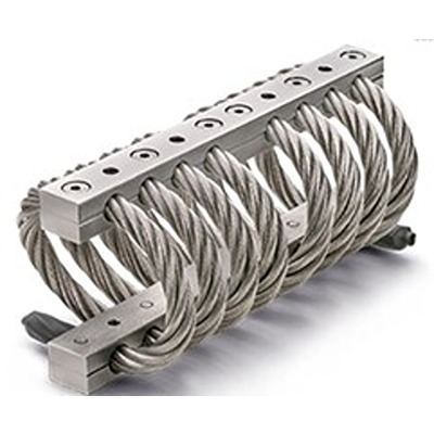 RS PRO Rectangular M6mm Anti Vibration Mount, Wire Rope Isolator with 300daN Compression Load