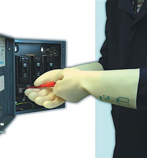 Polyco Healthline Electricians Gloves Yellow Latex Latex Electrical Insulating Gloves, Size 9, Latex Coating
