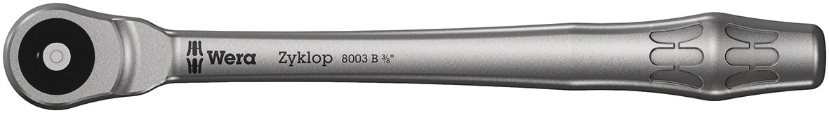 Wera Zyklop 3/8 in Square Ratchet with Ratchet Handle, 222 mm Overall