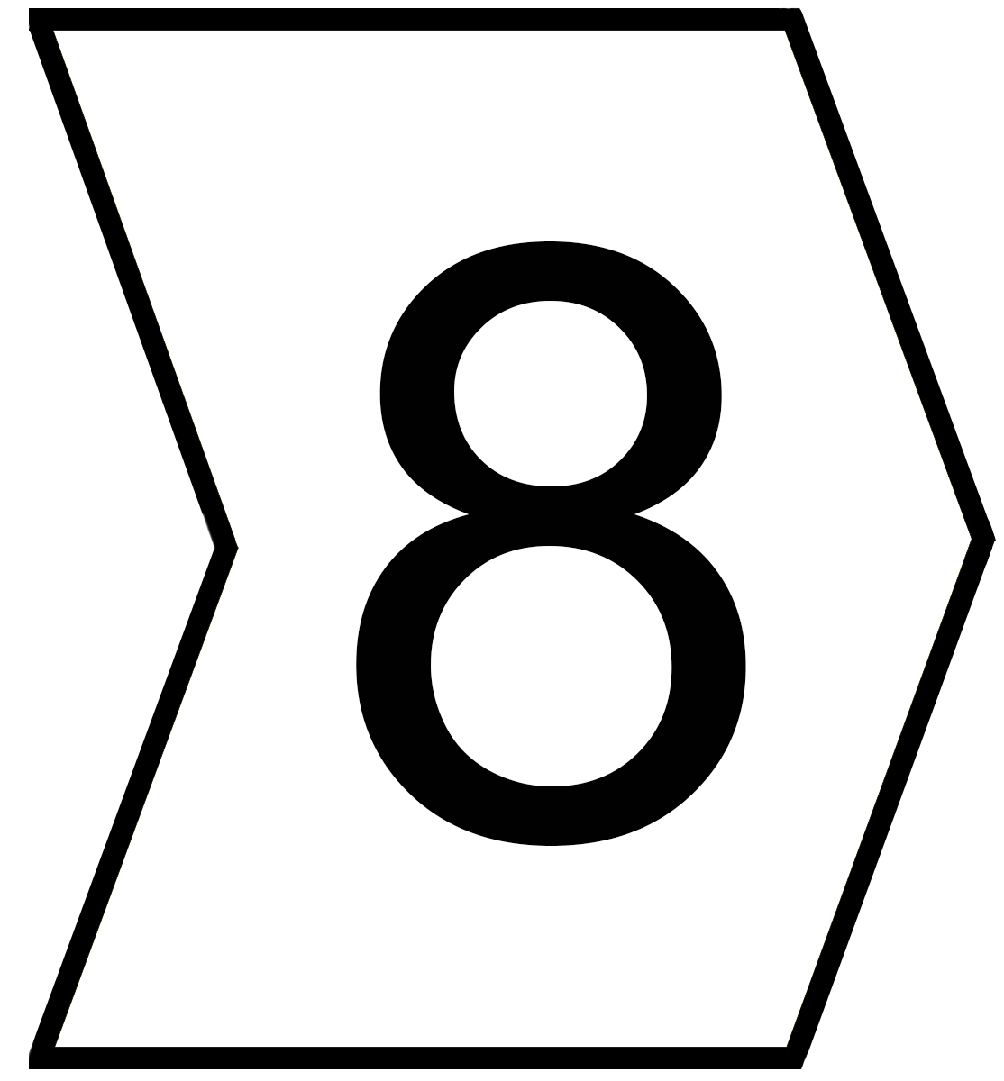 HellermannTyton Helagrip Slide On Cable Markers, Black on White, Pre-printed "8", 1 → 3mm Cable, 901-10534