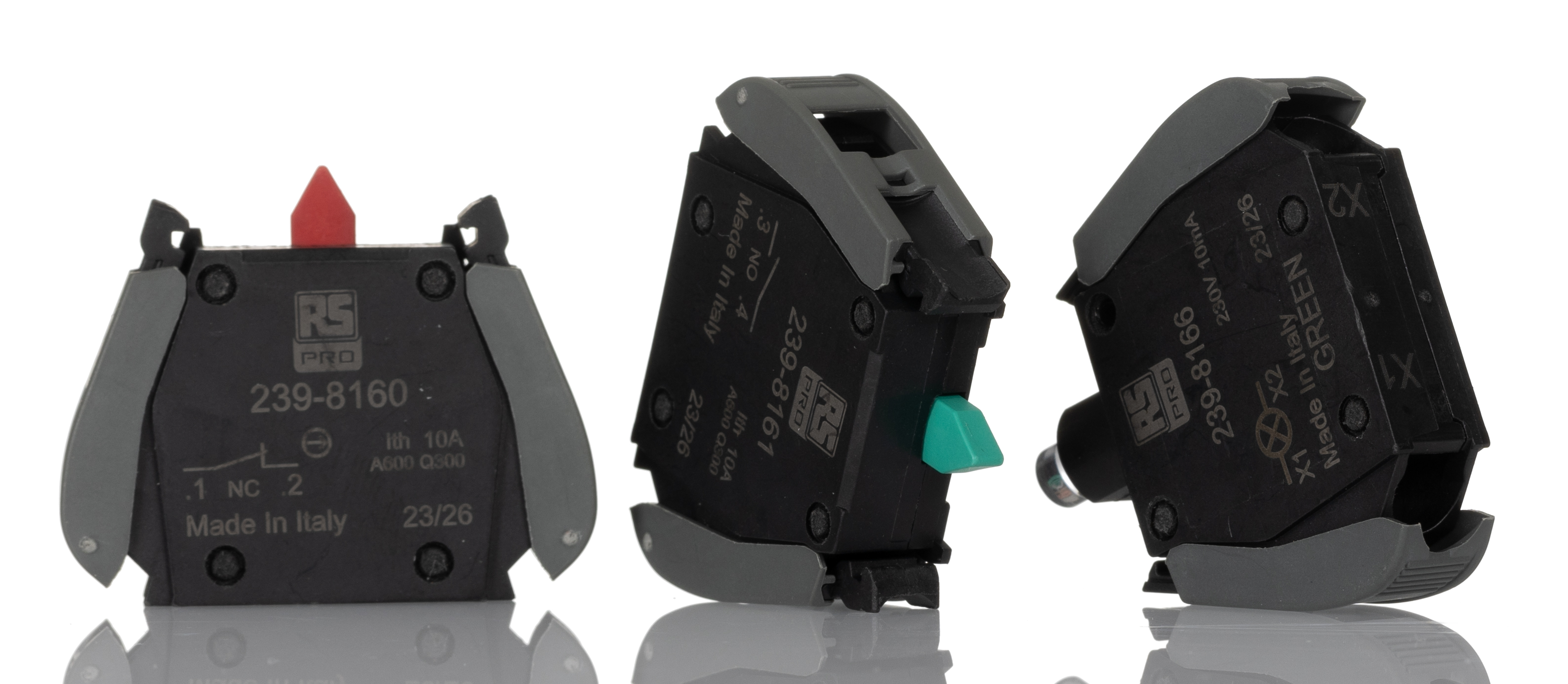 RS PRO Knob Selector Switch - (1NC/1NO) 30mm Cutout Diameter, Illuminated 2 Positions