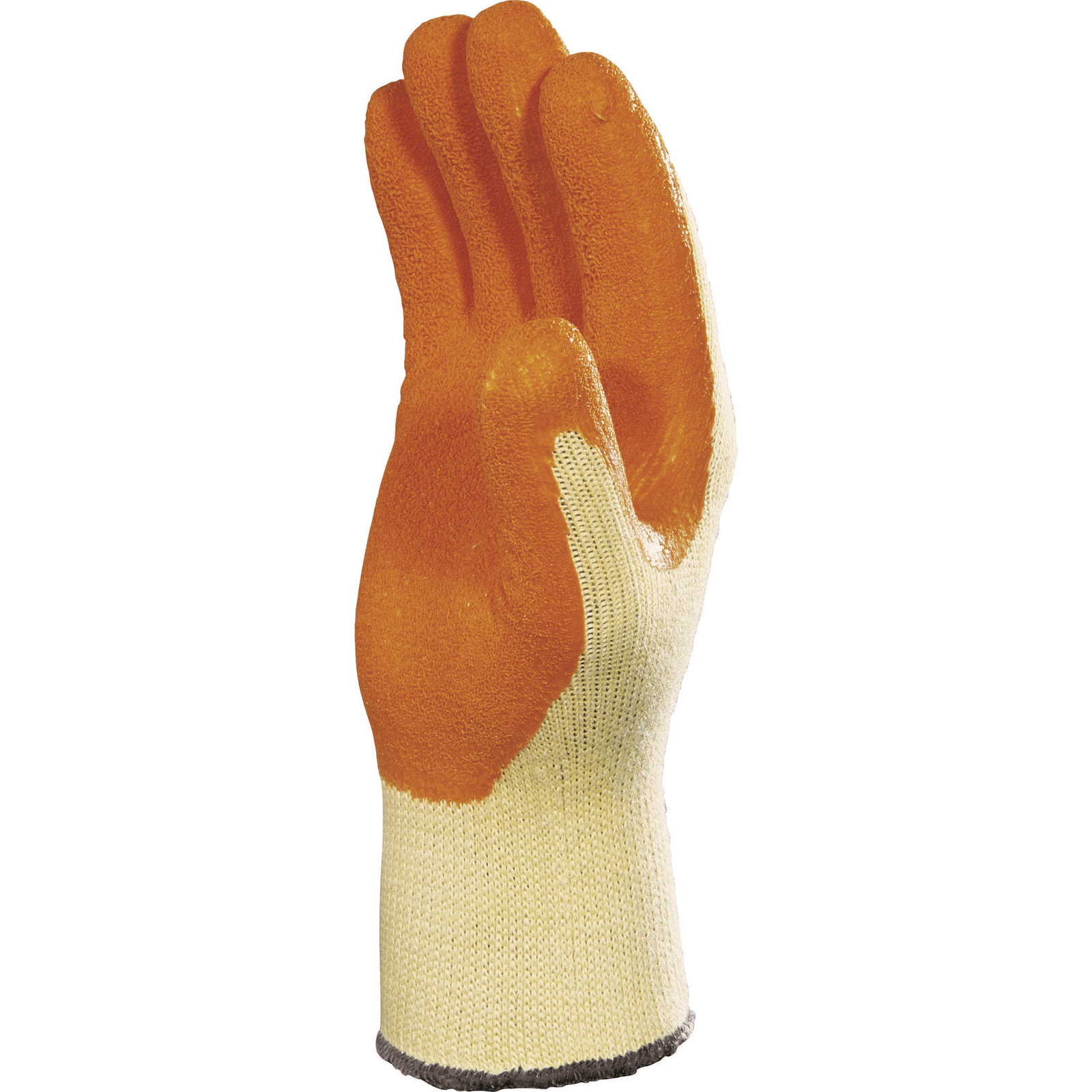 Delta Plus VE730OR Polyester Work Gloves, Size 10, Latex Coating