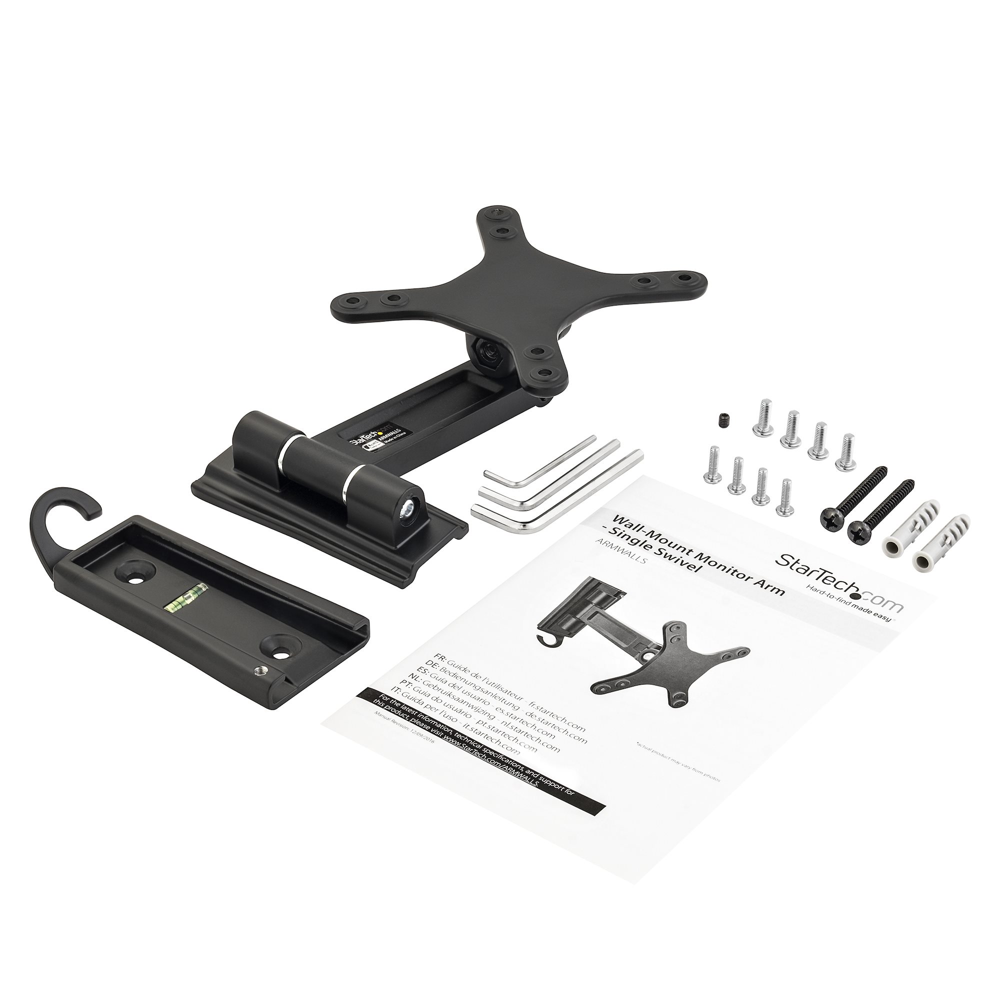 StarTech.com Wall Mounting Monitor Arm for 1 x Screen, 34in Screen Size