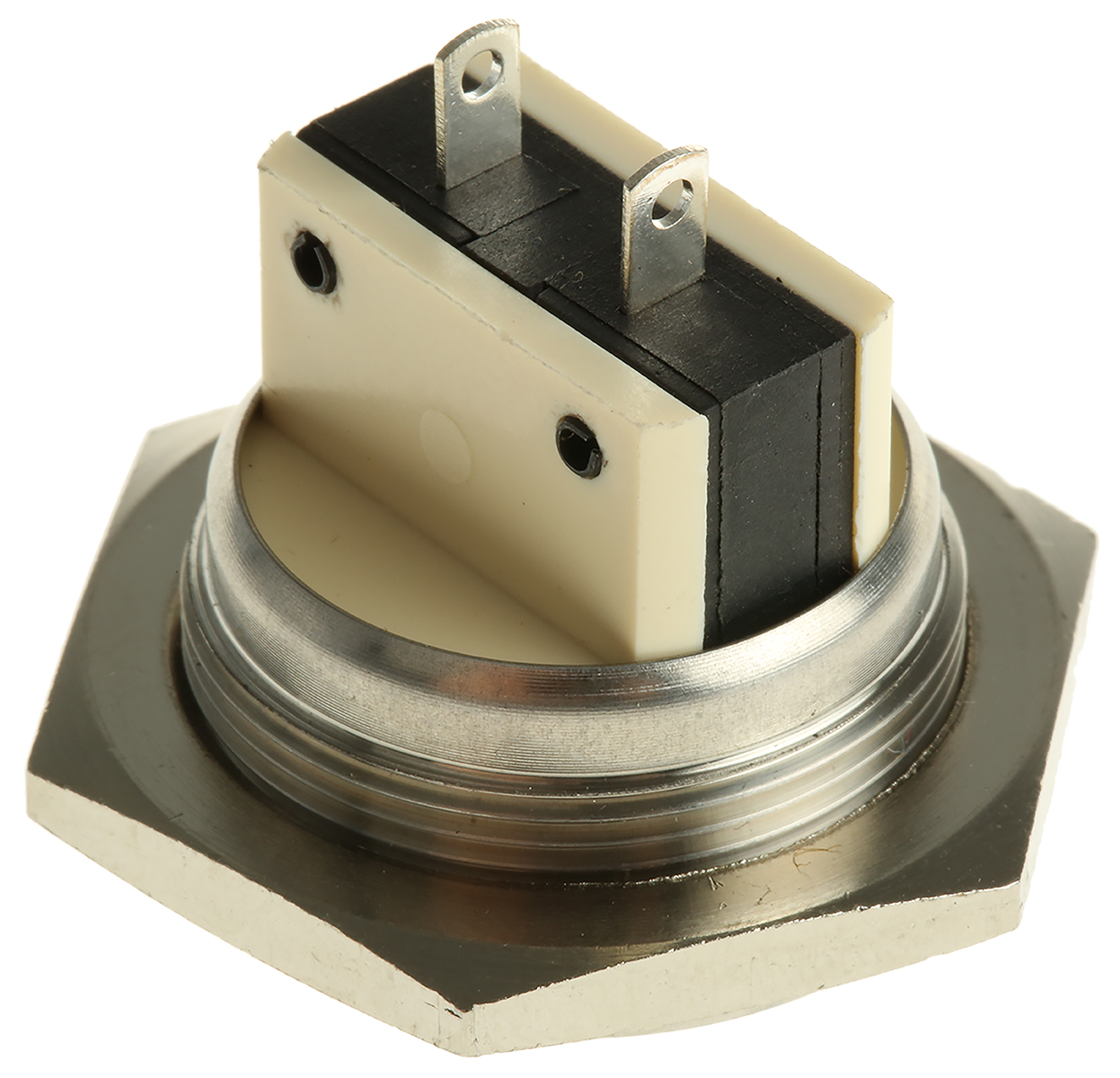 Bulgin Push Button Switch, Momentary, Panel Mount, 25.8mm Cutout, SPST, 250V ac, IP66