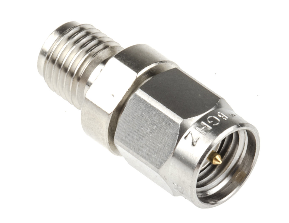 Radiall 50Ω RF Attenuator Straight SMA Connector SMA Plug to Socket 10dB, Operating Frequency 6GHz
