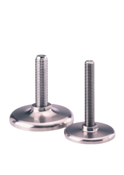 Nu-Tech Engineering M8 50mm Dia. Stainless Steel Electronics Adjustable Foot, 450kg Static Load Capacity 0° Tilt Angle