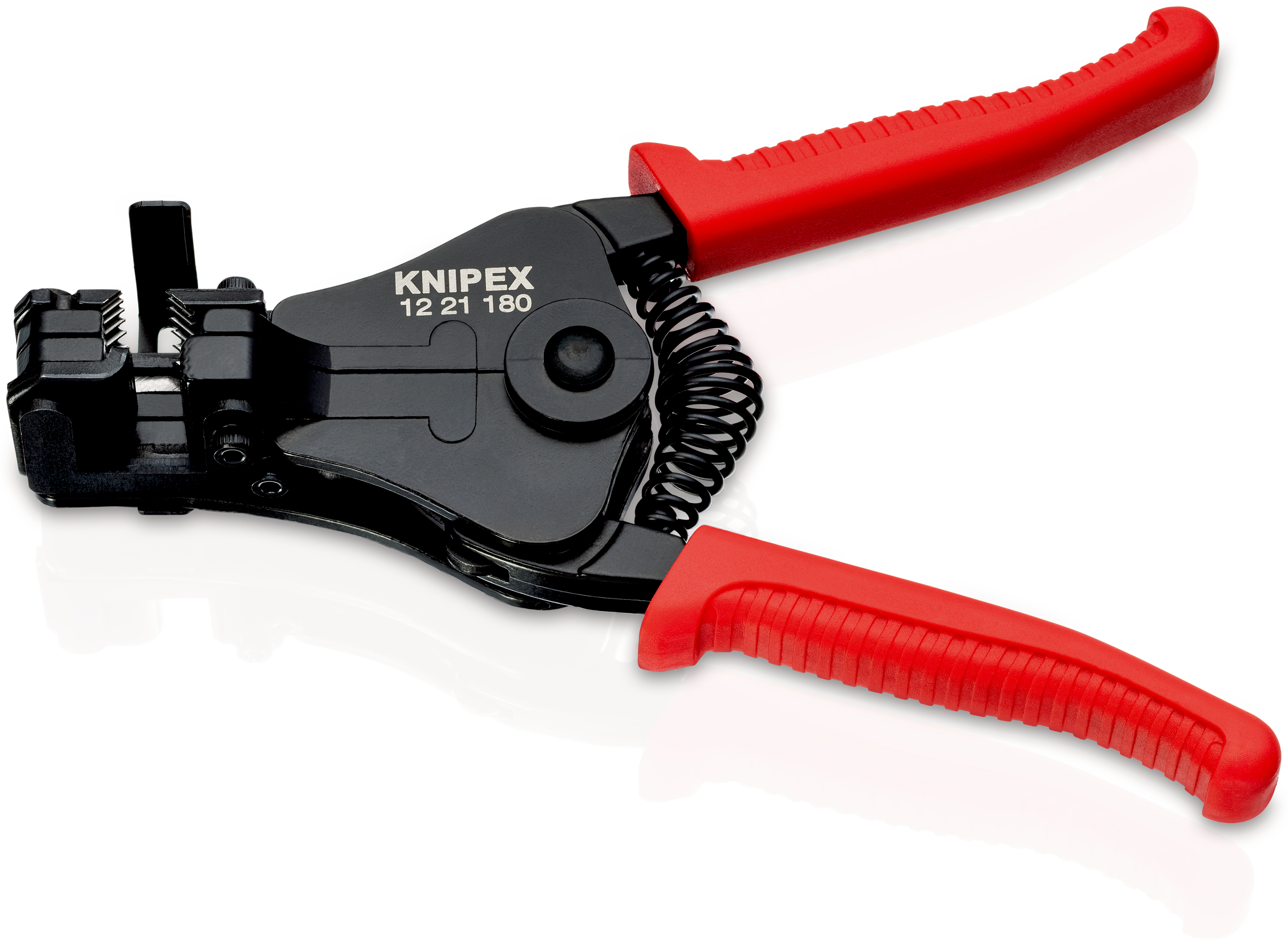 Knipex 12 21 180 Series Stripping pliers with shaped knives, 20 AWG Min, 10AWG Max, 180 mm Overall