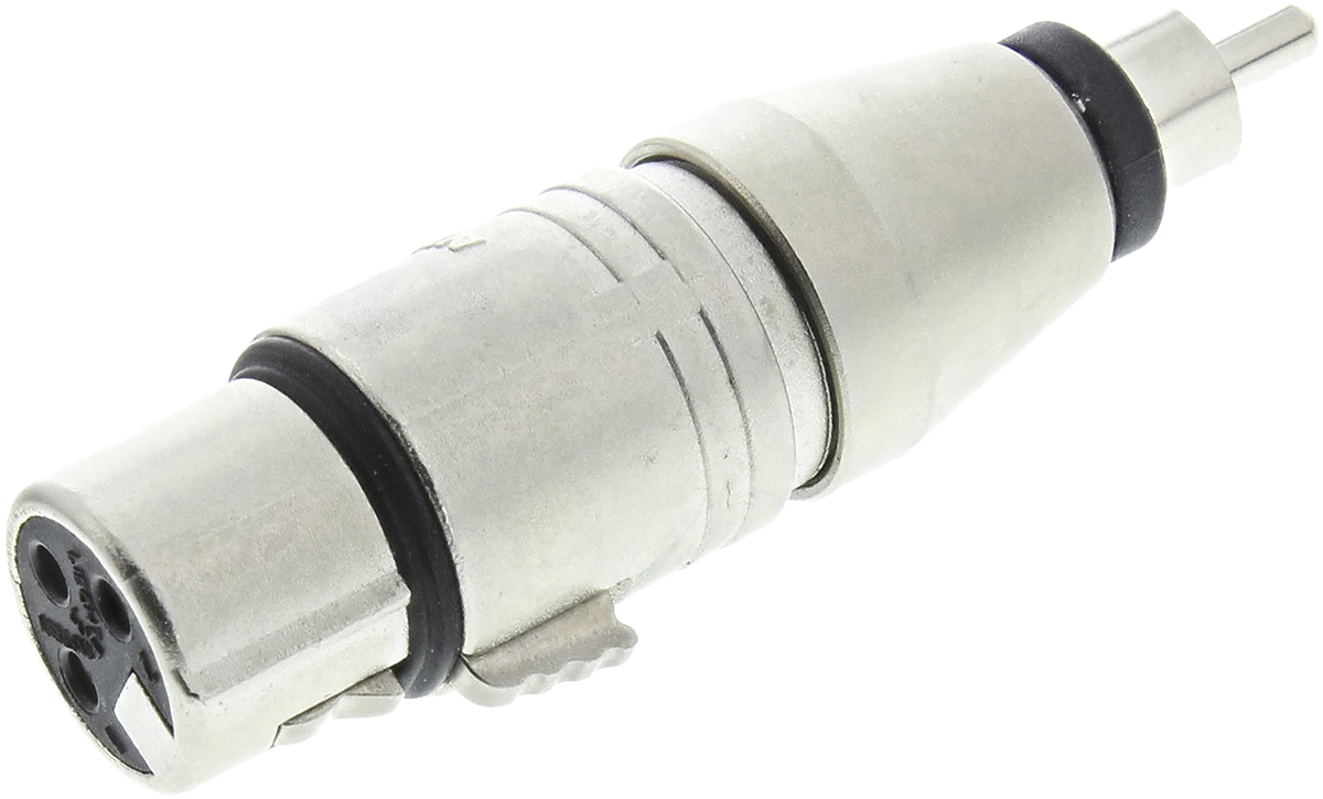 Neutrik AV Adapter, Female XLR to Male RCA