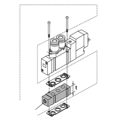 SMC SY7000 Interlinking Block, SY7000-38-1A-Q