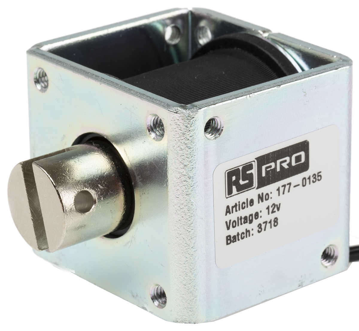 RS PRO Linear Solenoid, 12 V dc, 42.5 x 40.9 x 40.9 mm