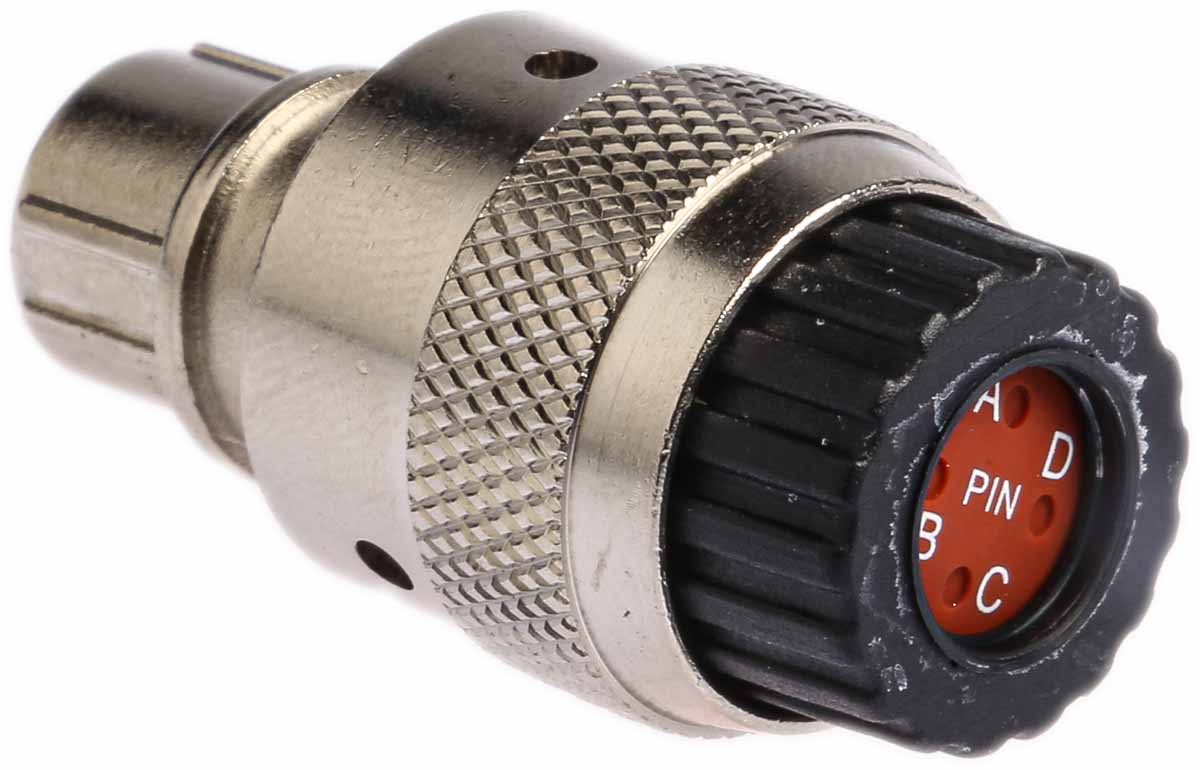 ITT Cannon Circular Connector, 4 Contacts, Cable, Standard Connector, Plug, Male, IP67, Trident Neptune Metal Series