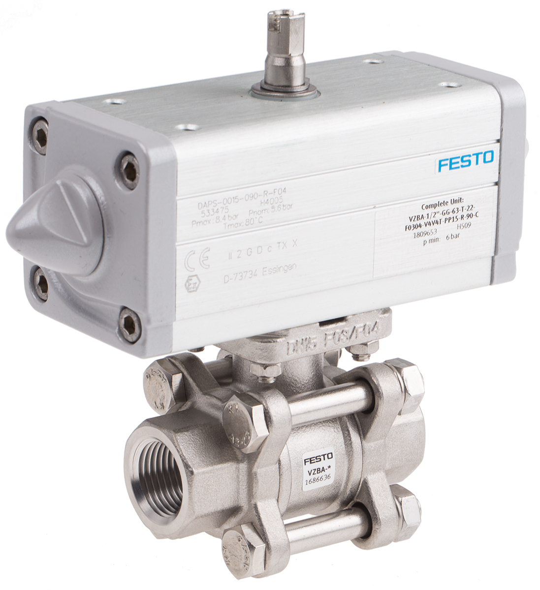 Festo Ball Valve type Pneumatic Actuated Valve