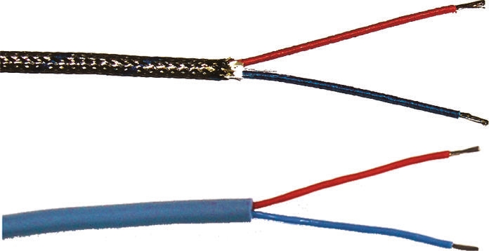 Jumo Type L Thermocouple & Extension Wire, 10m, Unscreened, Fibreglass Insulation, +350°C Max