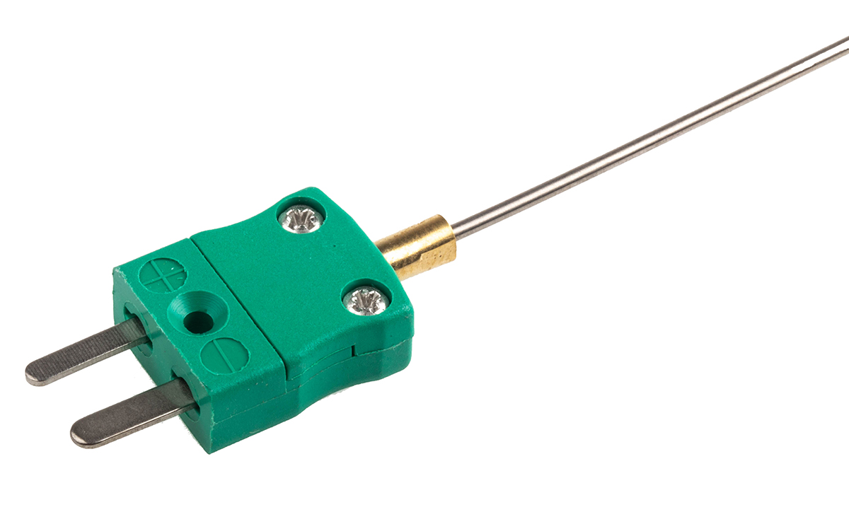 RS PRO Type K Mineral Insulated Thermocouple 500mm Length, 1.5mm Diameter → +1100°C