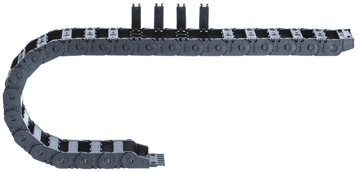 Igus 2500, e-chain Black Cable Chain - Flexible Slot, W119 mm x D35mm, L1m, 125 mm Min. Bend Radius, Igumid GLW