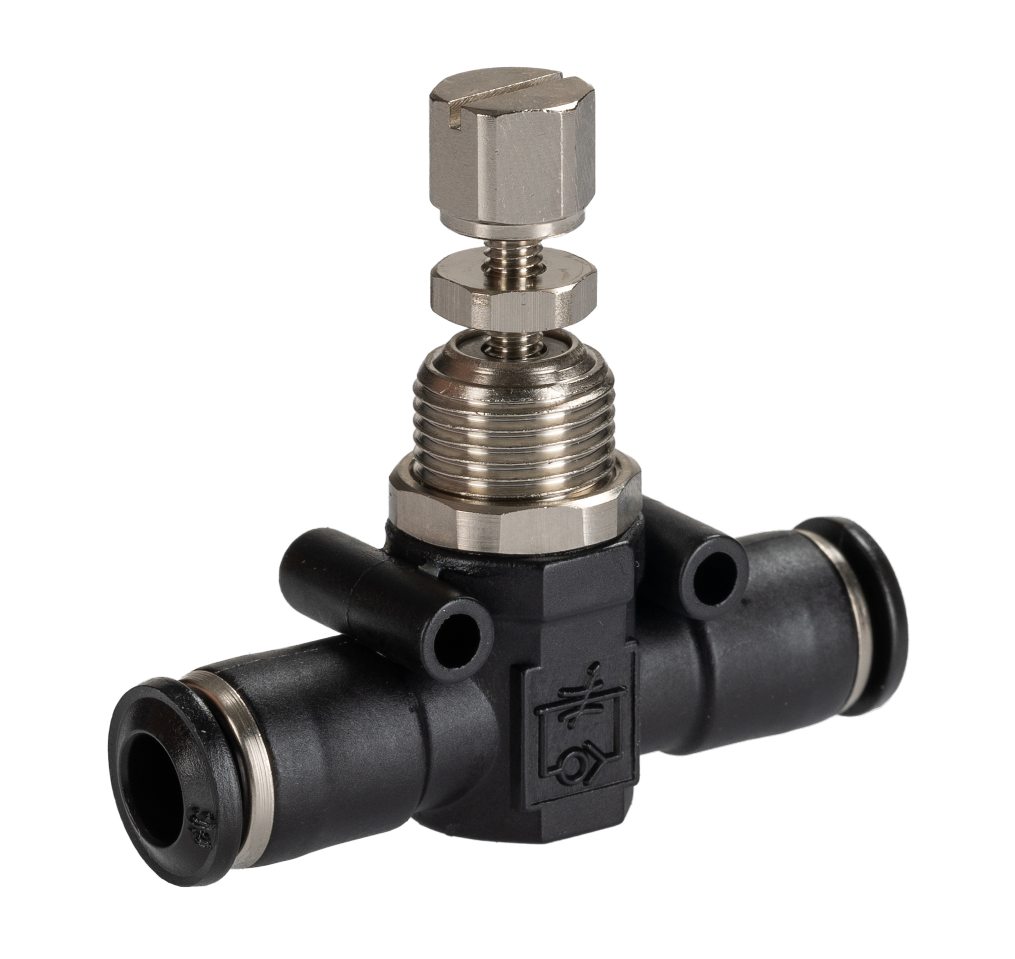 RS PRO Tube Flow Regulator, Push In 6mm Tube Inlet Port x Push In 6mm Tube Outlet Port