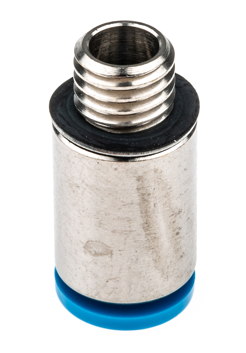 Festo QS Series Straight Threaded Adaptor, M7 Male to Push In 6 mm, Threaded-to-Tube Connection Style, 133007