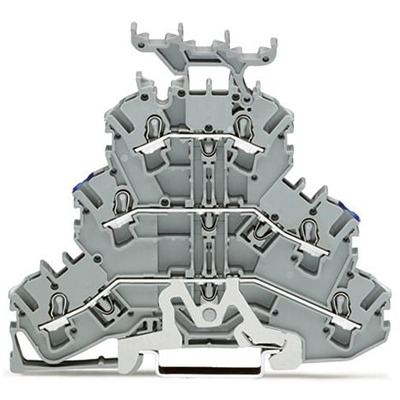 WAGO 2002-3248 TOPJOB S Series Grey, 2.5mm², 3-Level, Push In Termination, ATEX, CSA, IECEx