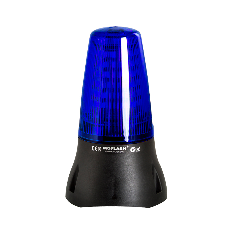 Moflash LEDA125 Series Blue Buzzer Beacon, 230 V ac, IP65, Base Mount, 90dB at 1 Metre