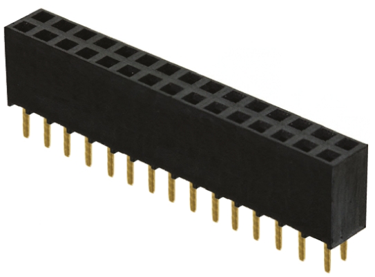 Samtec SSW Series Straight Through Hole Mount PCB Socket, 30-Contact, 2-Row, 2.54mm Pitch, Solder Termination