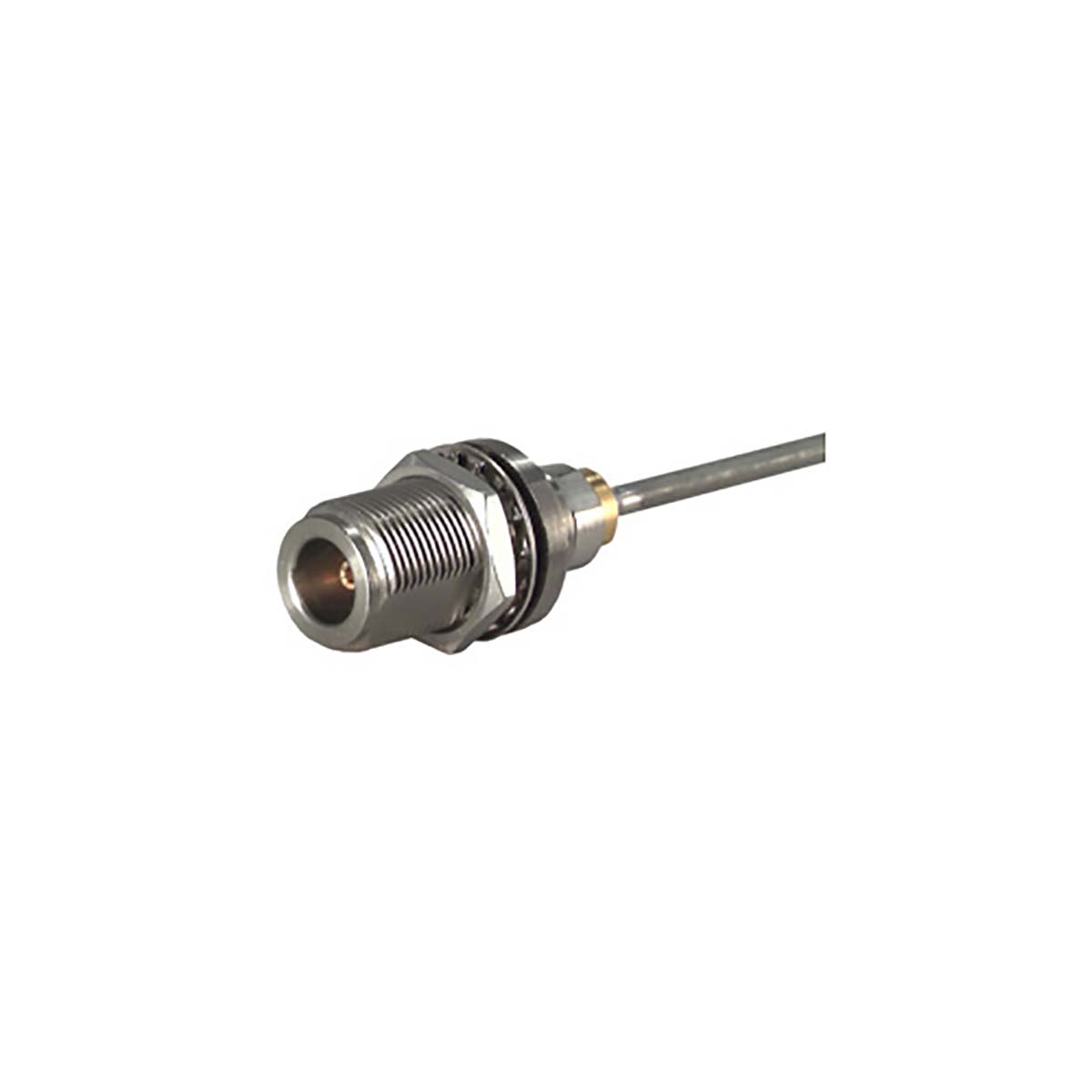 Huber+Suhner 24_N-50-3-51/19-_NE Series, Jack Panel Mount N Connector, 50Ω, Solder Termination, Straight Body