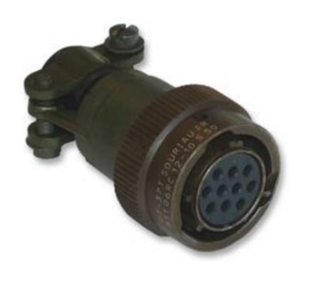 Souriau Sunbank by Eaton, 851, Copper Alloy 6 Way Cable Mount MIL Spec Circular Connector ReceptacleGreen, Socket