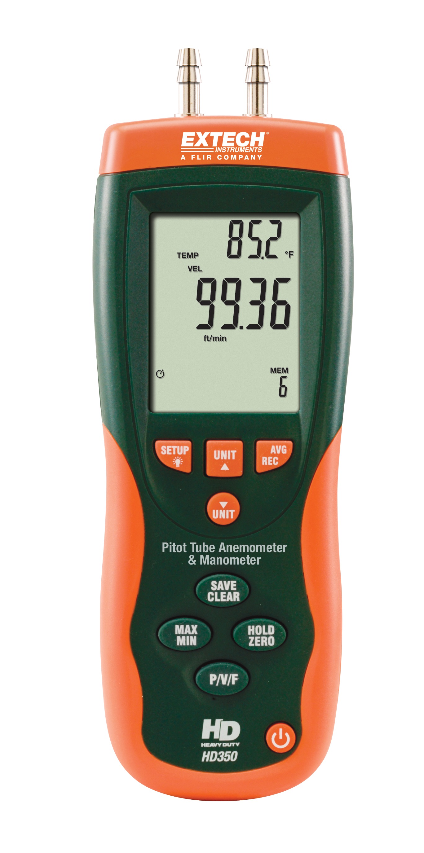Extech HD350 Manometer, Max Pressure Measurement 10psi