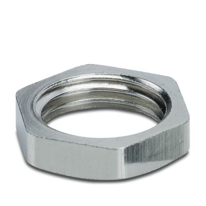 Phoenix Contact Silver Brass Cable Gland Locknut, 1/2NPT in Thread