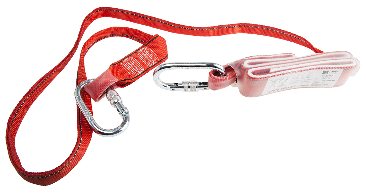 Protecta 2m Fall Arrest Shock Absorbing Lanyard Screw Snap Hook Single