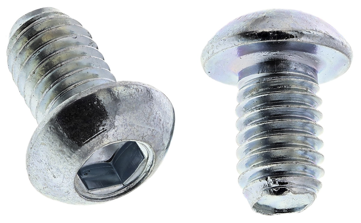 RS PRO Bright Zinc Plated Steel Hex Socket Button Screw, ISO 7380, M6 x 10mm